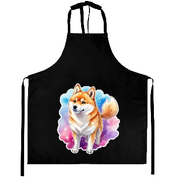 Discover Shiba Inu Watercolor Aprons