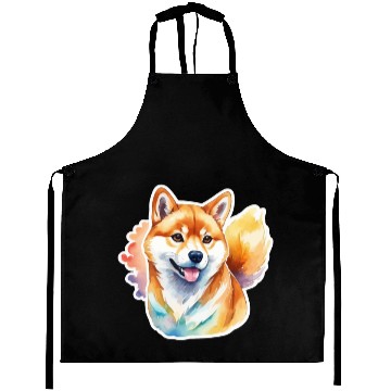 Discover Shiba Inu Watercolor Aprons