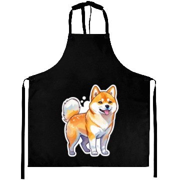 Discover Shiba Inu Watercolor Aprons