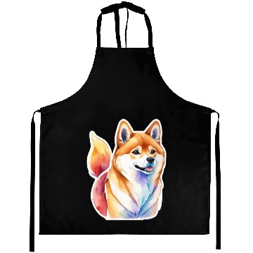 Discover Shiba Inu Watercolor Aprons