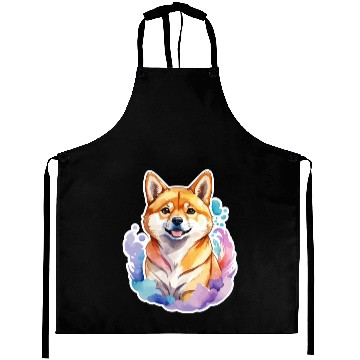 Discover Shiba Inu Watercolor Aprons