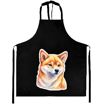 Discover Shiba Inu Watercolor Aprons