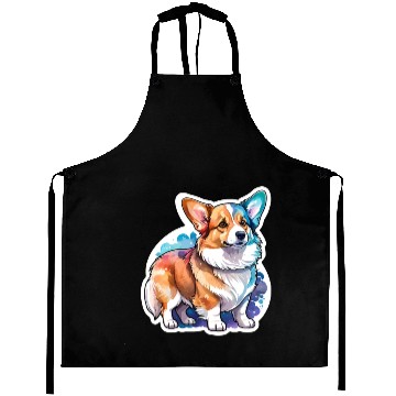 Discover Pembroke Welsh Corgi Watercolor Aprons