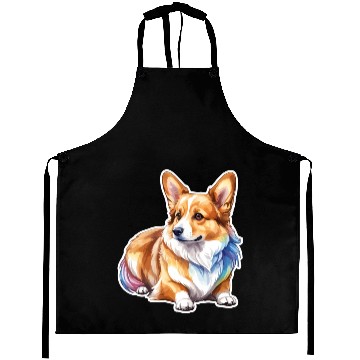 Discover Pembroke Welsh Corgi Watercolor Aprons
