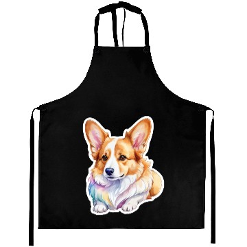 Discover Pembroke Welsh Corgi Watercolor Aprons