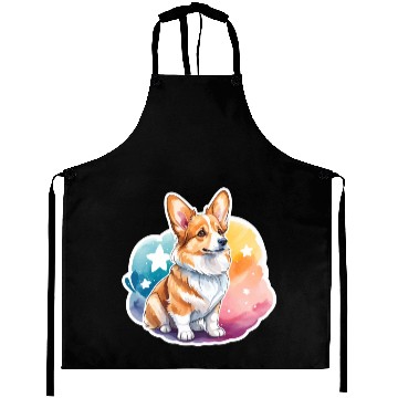 Discover Pembroke Welsh Corgi Watercolor Aprons