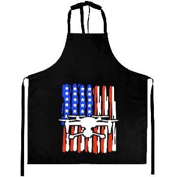 Discover Drone American Flag Quadcopter Aprons