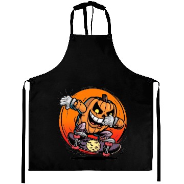 Discover Halloween jack o lantern dabbing Aprons