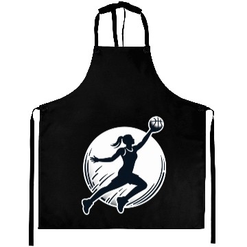 Discover Woman Basketball Athlete Silhouett Aprons