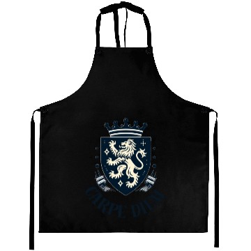 Discover Carpe Diem - Elegant Heraldic Crest With Lion and Aprons