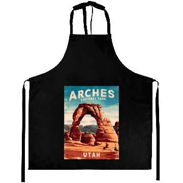 Discover Vintage Travel Arches National Park Utah Landscape Aprons
