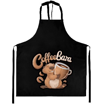 Discover Coffeebara Capybara Coffedrinker Aprons