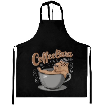 Discover Coffeebara Capybara Coffedrinker Aprons