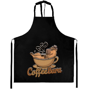 Discover Coffeebara Capybara Coffedrinker Aprons