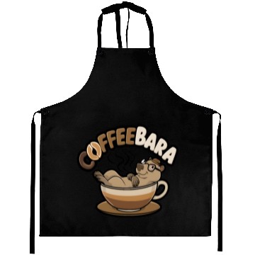 Discover Coffeebara Capybara Coffedrinker Aprons