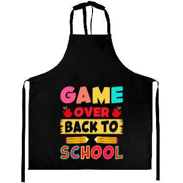 Discover Game Over Back To School Funny Student Gamer Aprons