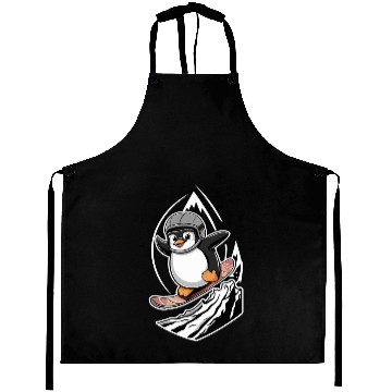 Discover Snowboarding Penguin Adventure Aprons