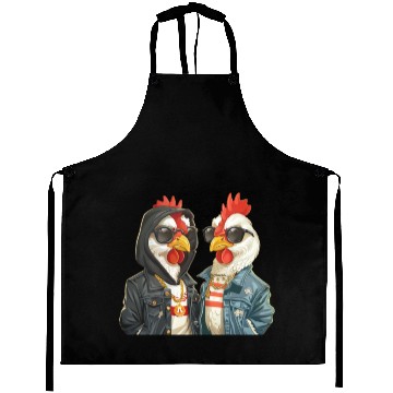 Discover Chickens dressed in stylish streetwear Aprons