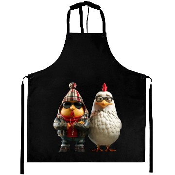 Discover Hip chickens in cool streetwear Aprons