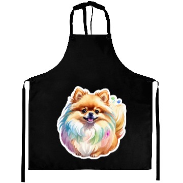 Discover Pomeranian Watercolor Aprons
