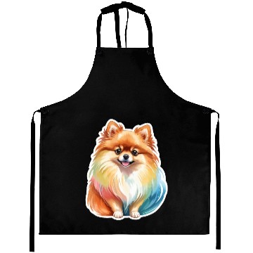 Discover Pomeranian Watercolor Aprons