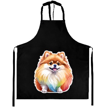 Discover Pomeranian Watercolor Aprons