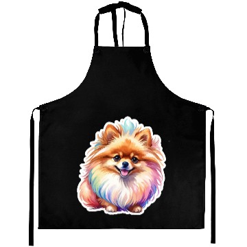 Discover Pomeranian Watercolor Aprons