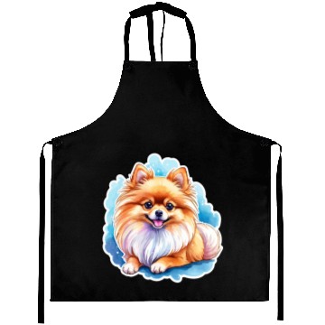 Discover Pomeranian Watercolor Aprons