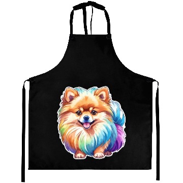 Discover Pomeranian Watercolor Aprons
