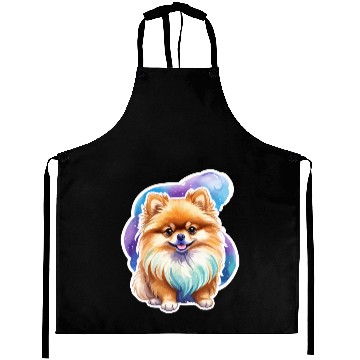 Discover Pomeranian Watercolor Aprons