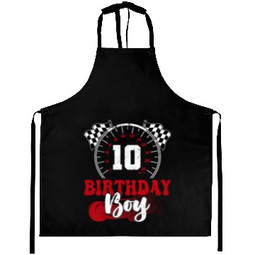Discover Race Car 10th Birthday Boy Party Pit Crew Aprons