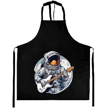 Discover Astronaut plays guitar on a planet in space Aprons