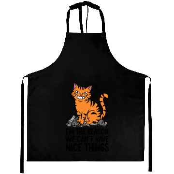 Discover Orange Tabby Cat Reason We Can't Have Nice Things Aprons