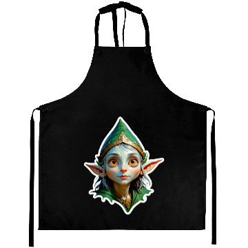 Discover Fantasy Elf with Large Eyes Aprons