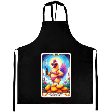 Discover Funny Chicken Tarot Card, FAFO, Hilarious Aprons