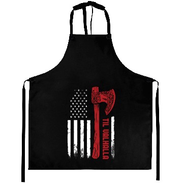 Discover American Viking Axe Flag Til Valhalla Norse Aprons