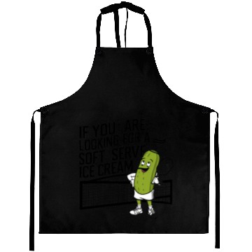 Discover pickle character plays tennis Aprons