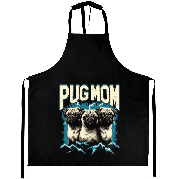 Discover Pug Mom Bootleg Aprons