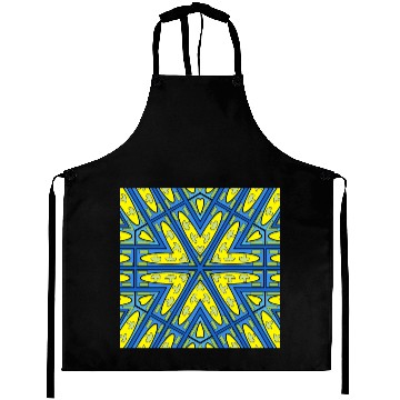 Discover mushroom yellow blue green mandala Aprons