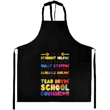 Discover School Counselor Watercolor I'm A Aprons
