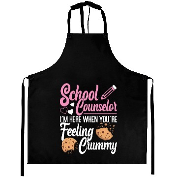 Discover School Counselor Pun Cookie School Aprons
