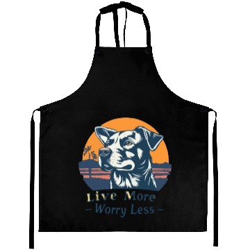 Discover Vintage Sunset Dog Aprons - Live More Worry Less