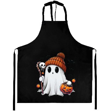 Discover Bruh Ghost Halloween Aprons