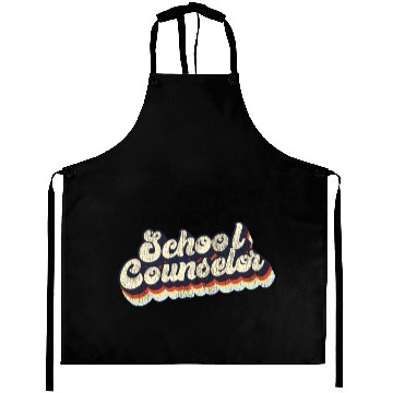 Discover School Counselor Retro Vintage Aprons