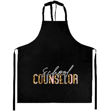 Discover School Counselor Leopard Cheetah Aprons