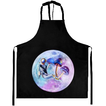 Discover Astronaut with mushrooms Aprons