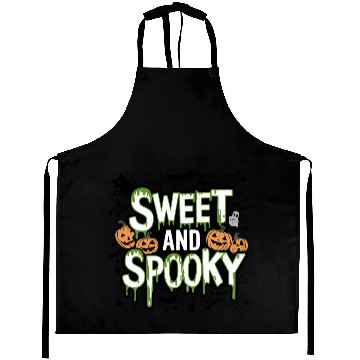 Discover Sweet and Spooky - Sweet Halloween Saying Aprons