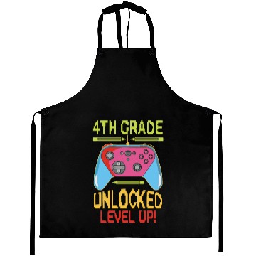 Discover 4th Grade Unlocked Level Up Video Gamer Aprons Back