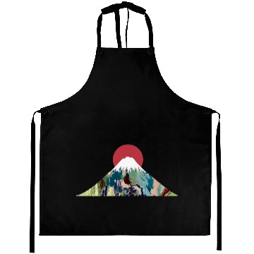 Discover Abstract Fuji Minimalist Design Aprons