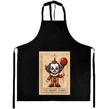 Discover Clown - Clown Tarot - Scary Clown Halloween Clown Aprons
